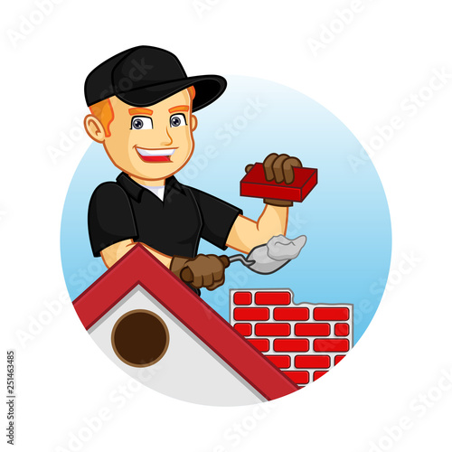 Chimney Sweeper building chimney