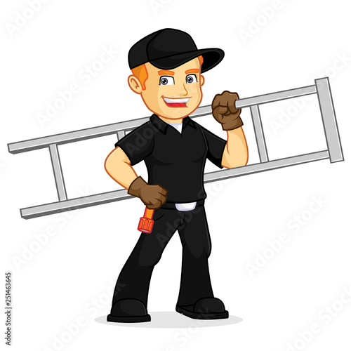 Chimney Sweeper hold ladder