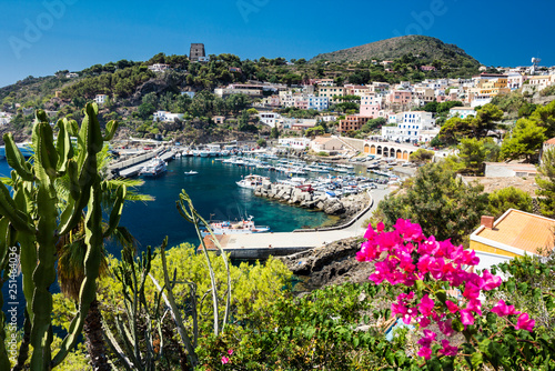 Port of Ustica Island at Tyrrhenian Sea located near Palermo, Sicily, Italy photo