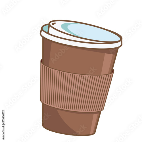 Coffee cup. Paper coffee cup to go.