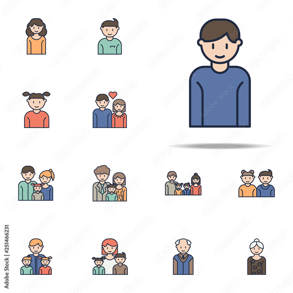 son icon. Family icons universal set for web and mobile son icon. Family icons universal set for web and mobile
