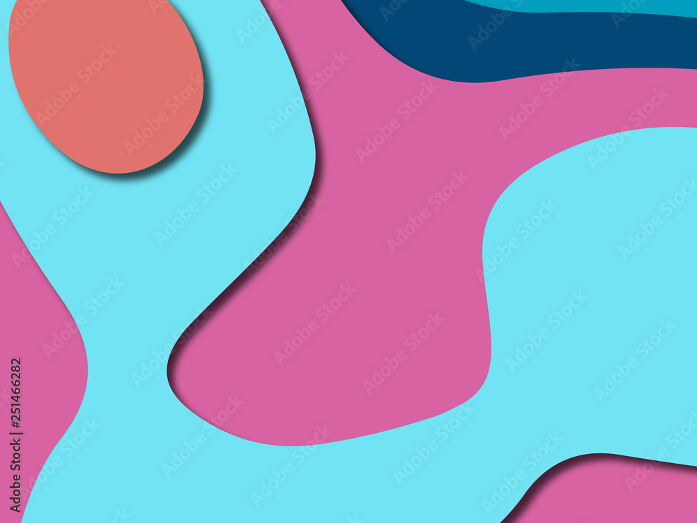 3D abstract paper art style, design layout for business presentations, flyers, posters, prints, decoration, cards, brochure cover.