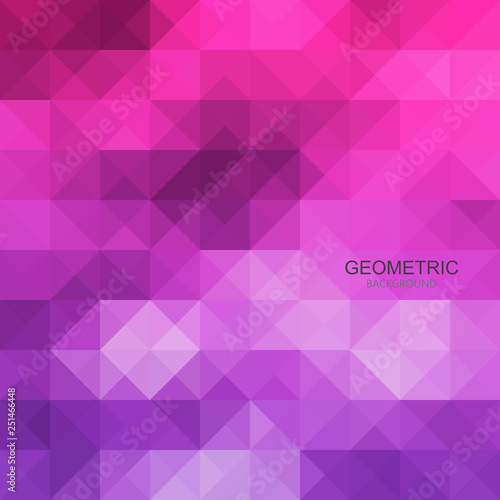  Geometric abstract purple triangular background. Brochure template