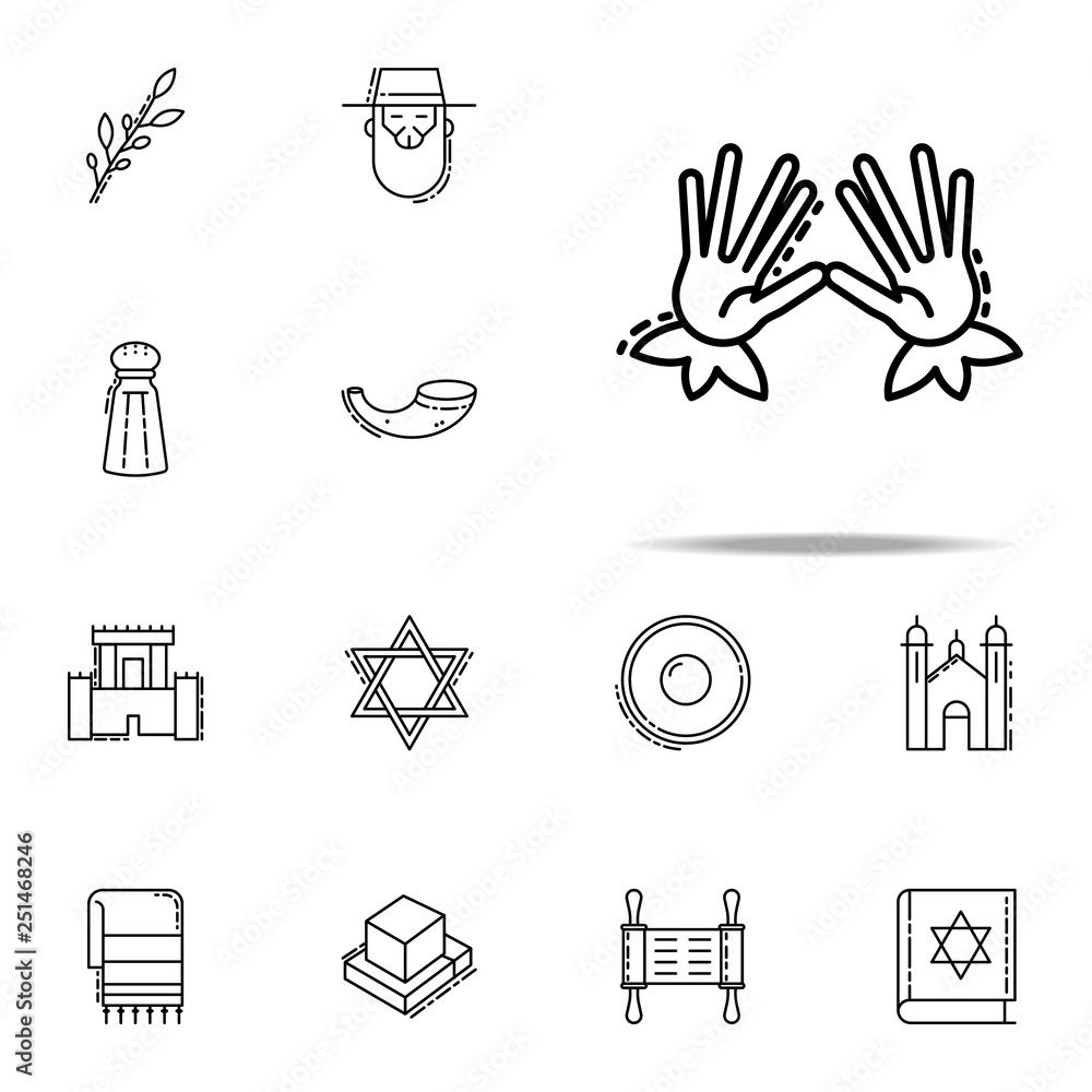 Ohr hand icon. Judaism icons universal set for web and mobile Ohr hand icon. Judaism icons universal set for web and mobile