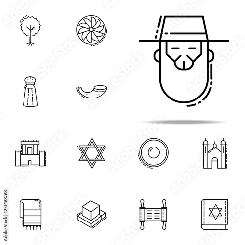 Rabbi  icon. Judaism icons universal set for web and mobile