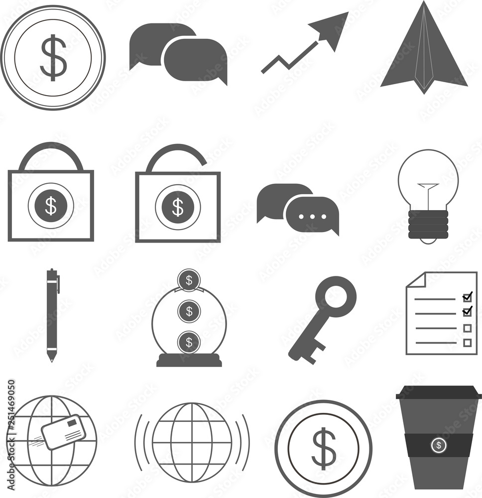 Fototapeta premium Business Icon Set
