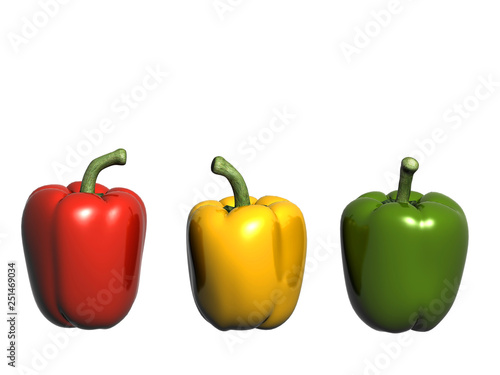 3d render pepper