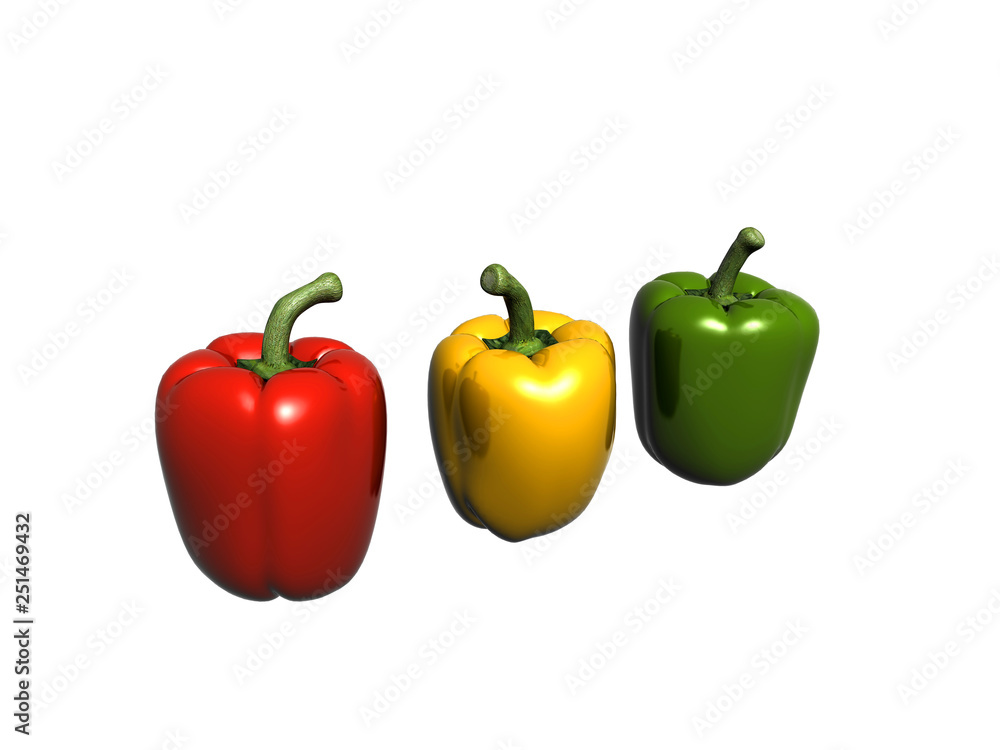 3d render pepper 3d render pepper