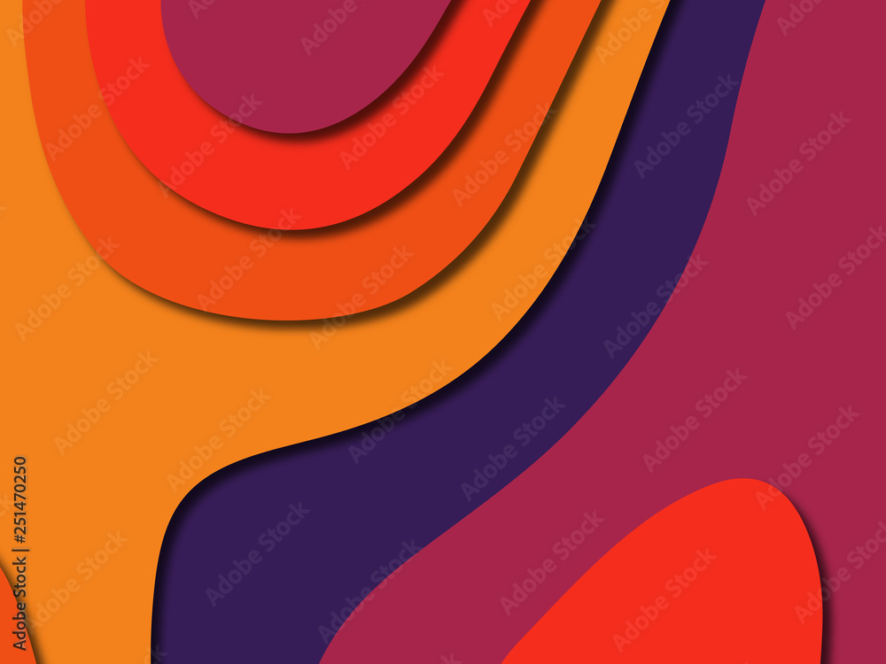 3D abstract paper art style, design layout for business presentations, flyers, posters, prints, decoration, cards, brochure cover.