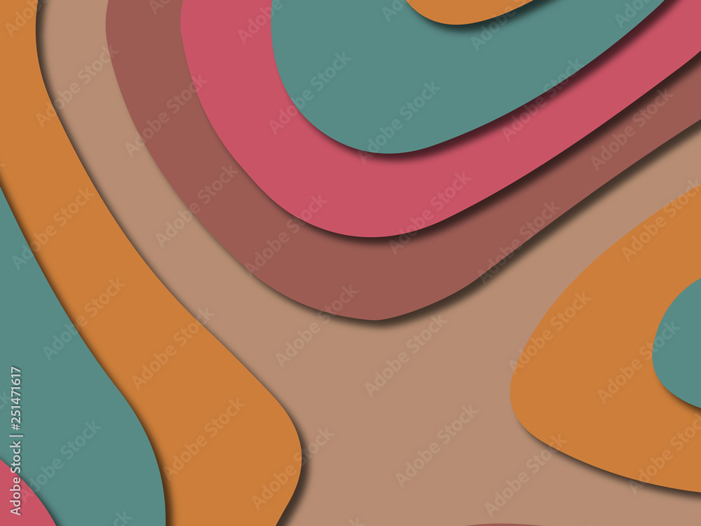 3D abstract paper art style, design layout for business presentations, flyers, posters, prints, decoration, cards, brochure cover.