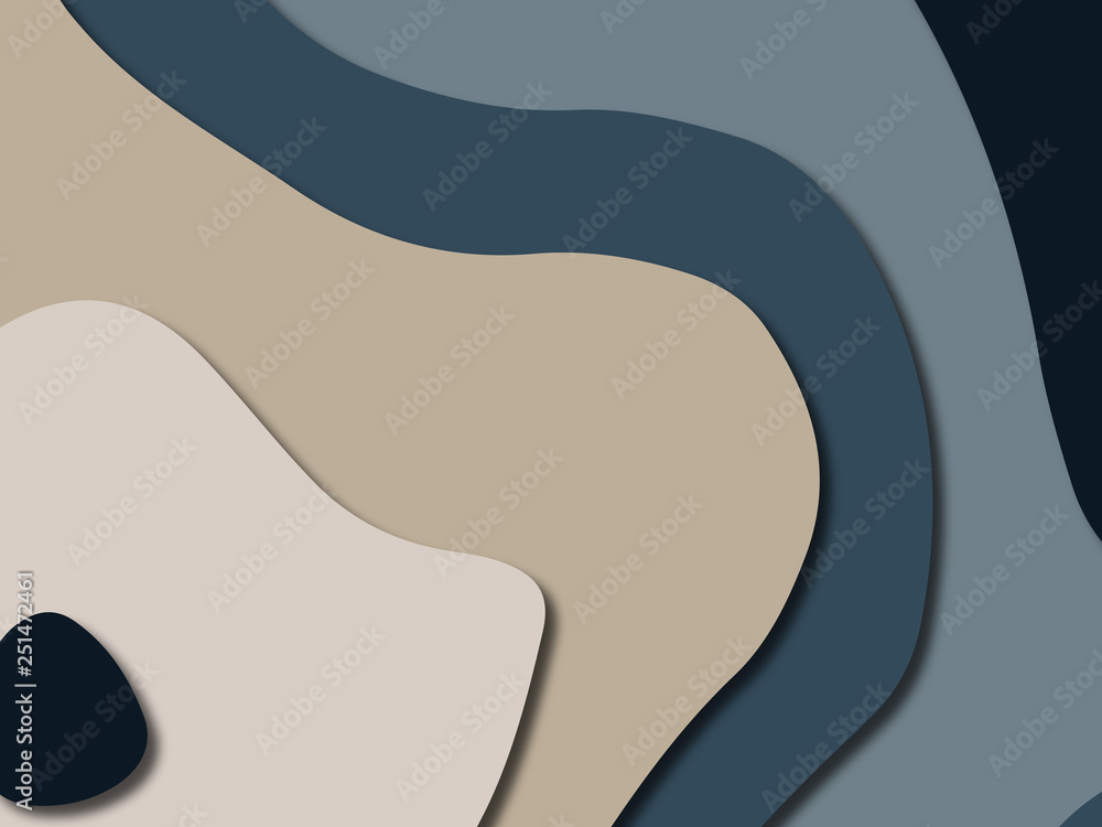 3D abstract paper art style, design layout for business presentations, flyers, posters, prints, decoration, cards, brochure cover.