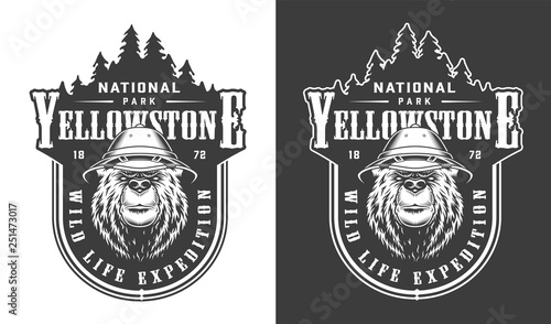 Vintage Yellowstone national park label