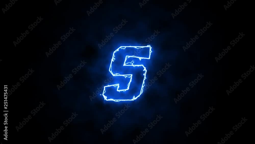 Countdown animation with electric style Countdown animation with electric style