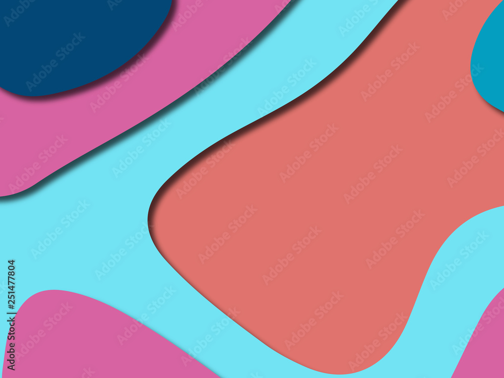 3D abstract paper art style, design layout for business presentations, flyers, posters, prints, decoration, cards, brochure cover.