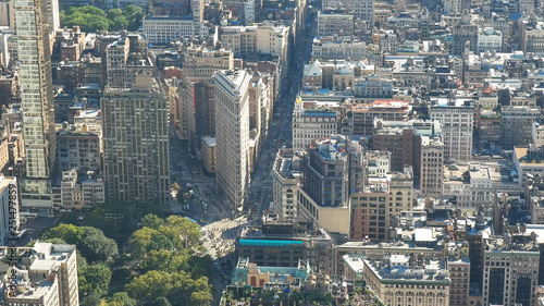 flat iron building from empire state building, ny