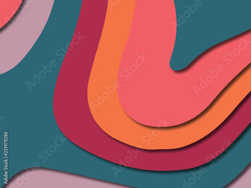 3D abstract paper art style, design layout for business presentations, flyers, posters, prints, decoration, cards, brochure cover.