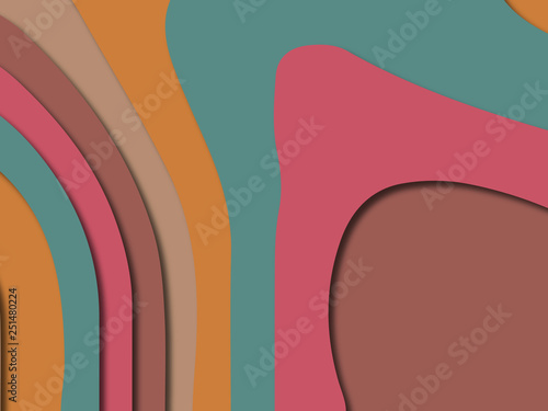 Wallpaper Mural 3D abstract paper art style, design layout for business presentations, flyers, posters, prints, decoration, cards, brochure cover. Torontodigital.ca