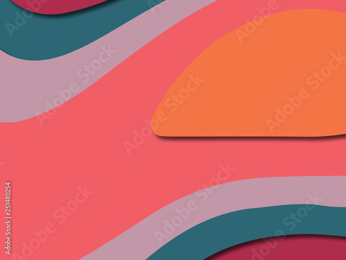 Wallpaper Mural 3D abstract paper art style, design layout for business presentations, flyers, posters, prints, decoration, cards, brochure cover. Torontodigital.ca