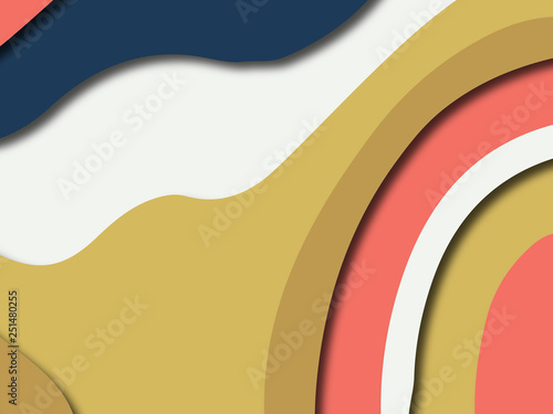 Wallpaper Mural 3D abstract paper art style, design layout for business presentations, flyers, posters, prints, decoration, cards, brochure cover. Torontodigital.ca