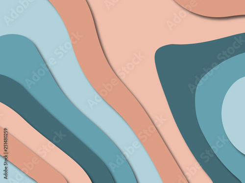 Wallpaper Mural 3D abstract paper art style, design layout for business presentations, flyers, posters, prints, decoration, cards, brochure cover. Torontodigital.ca