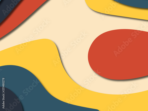 Wallpaper Mural 3D abstract paper art style, design layout for business presentations, flyers, posters, prints, decoration, cards, brochure cover. Torontodigital.ca