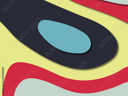 Wallpaper Mural 3D abstract paper art style, design layout for business presentations, flyers, posters, prints, decoration, cards, brochure cover. Torontodigital.ca