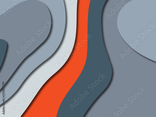 Wallpaper Mural 3D abstract paper art style, design layout for business presentations, flyers, posters, prints, decoration, cards, brochure cover. Torontodigital.ca