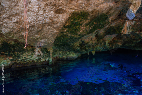 Cenote Dos Ojos with clear blue water