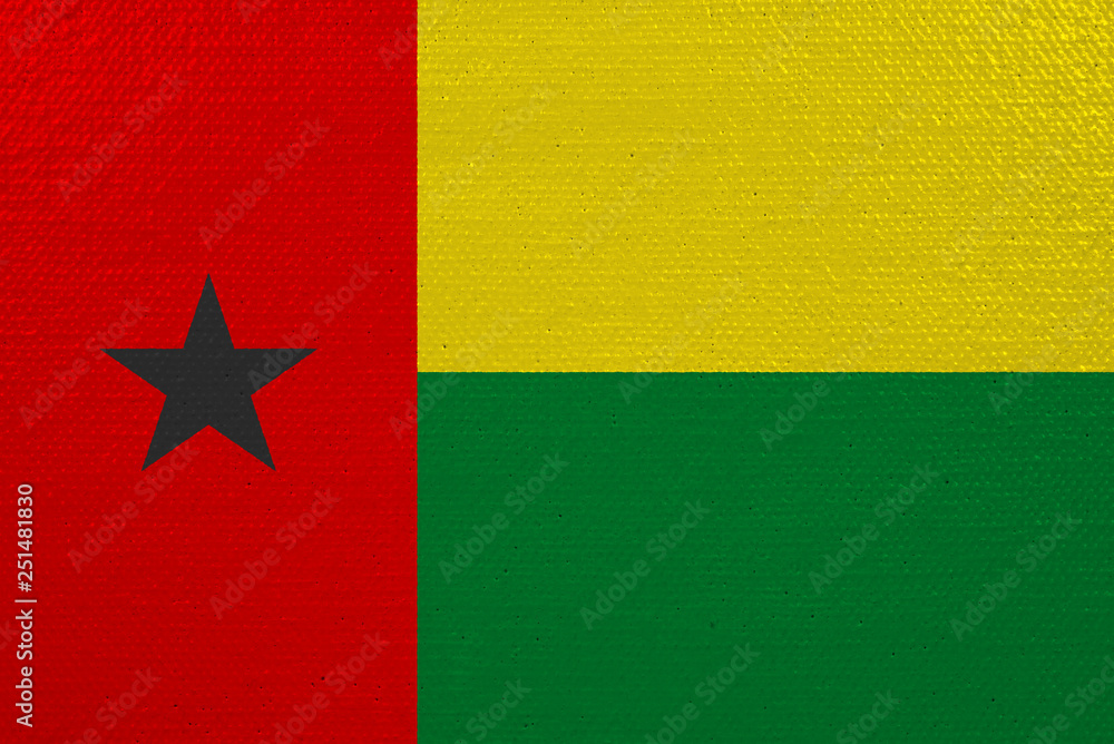 Guinea-Bissau flag on canvas