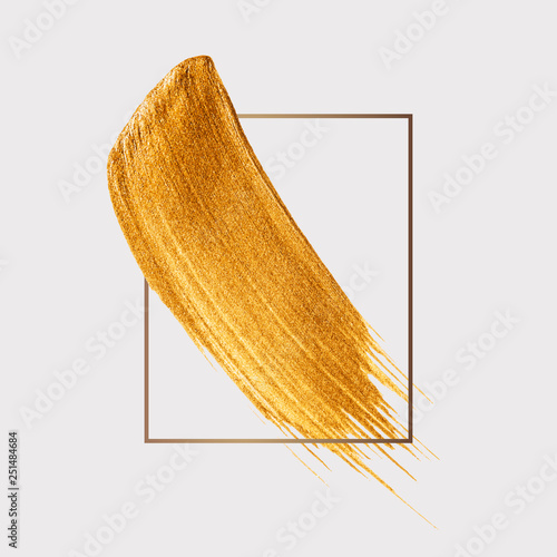 Gold brush stroke