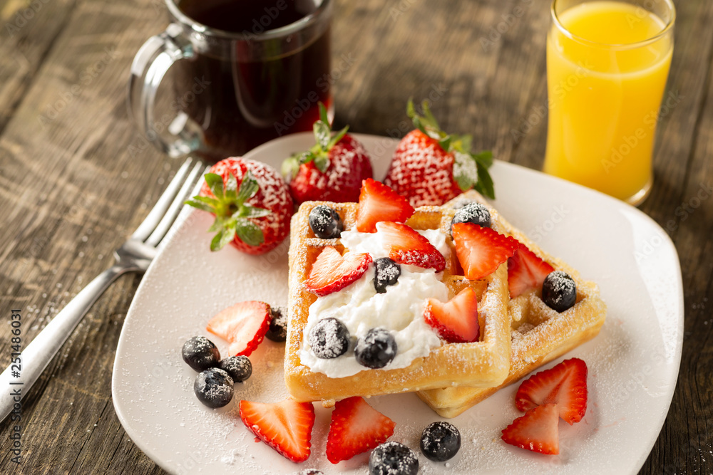 Belgian Waffle Breakfast Belgian Waffle Breakfast