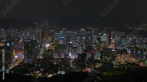 Wallpaper Mural 4K Time lapse Building of Seoul in South Korea Torontodigital.ca