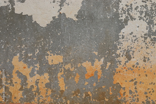 old concrete wall weathered, abstract grunge aged texture background © sutichak