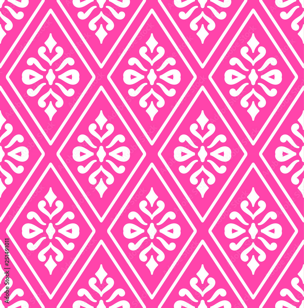 pink damask pattern