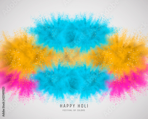 Colorful powder explosion effect