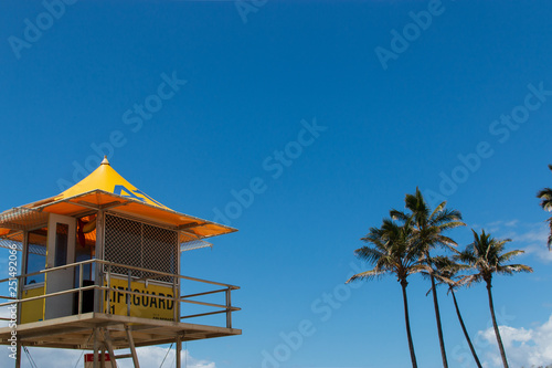 lifeguard tower on the beach sunny summer day © QuickStartProjects