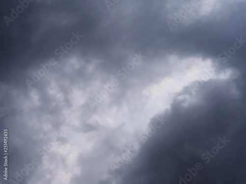 Dramatic sky and grey clouds before raining.