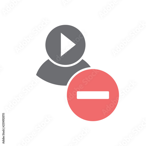 Video blogger community icon on white background for graphic and web design, Modern simple vector sign. Internet concept. Trendy symbol for website design web button or mobile app