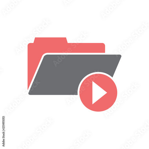 Video blogger files icon on white background for graphic and web design, Modern simple vector sign. Internet concept. Trendy symbol for website design web button or mobile app
