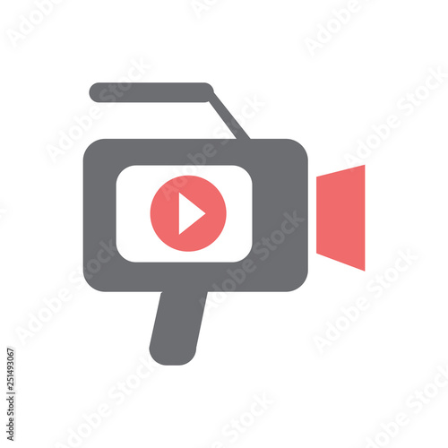Video blogger equipment icon on white background for graphic and web design, Modern simple vector sign. Internet concept. Trendy symbol for website design web button or mobile app