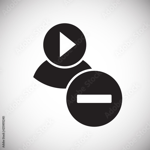 Video blogger community icon on white background for graphic and web design, Modern simple vector sign. Internet concept. Trendy symbol for website design web button or mobile app