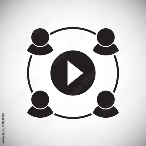Video blogger community icon on white background for graphic and web design, Modern simple vector sign. Internet concept. Trendy symbol for website design web button or mobile app