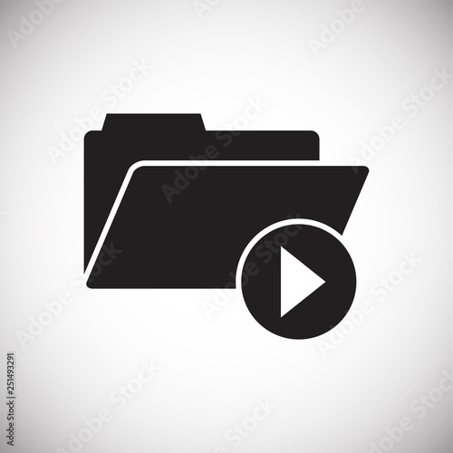 Video blogger files icon on white background for graphic and web design, Modern simple vector sign. Internet concept. Trendy symbol for website design web button or mobile app