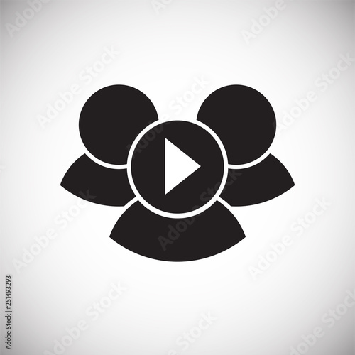 Video blogger community icon on white background for graphic and web design, Modern simple vector sign. Internet concept. Trendy symbol for website design web button or mobile app