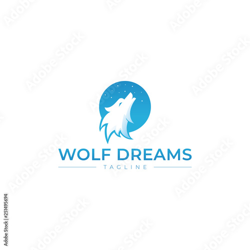 sky star wolf logo