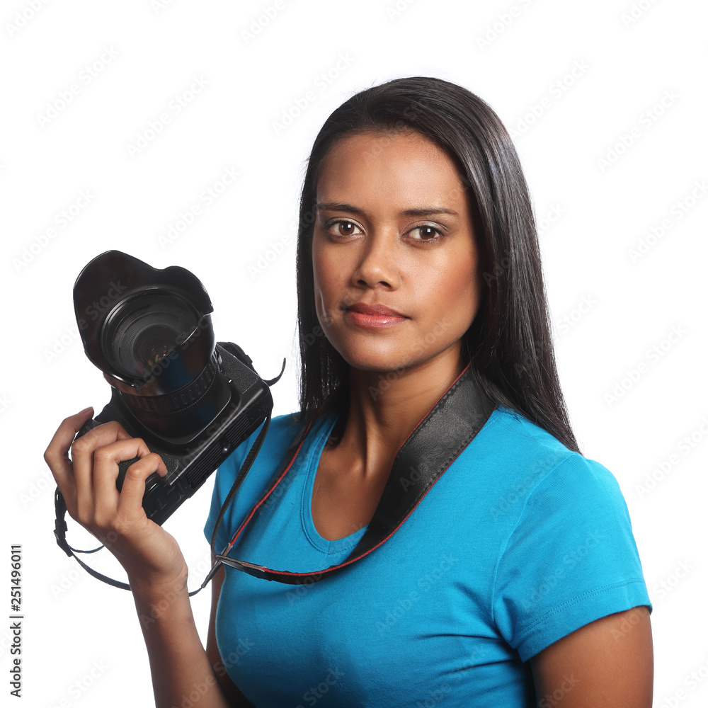 Female Photographer With Camera