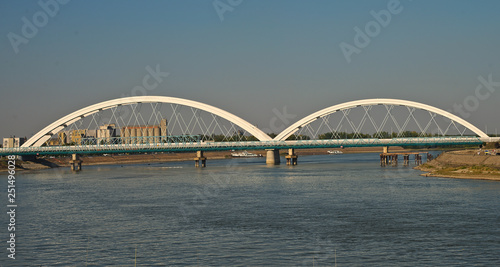 New bridge over Danube in Novi Sad, Serbia