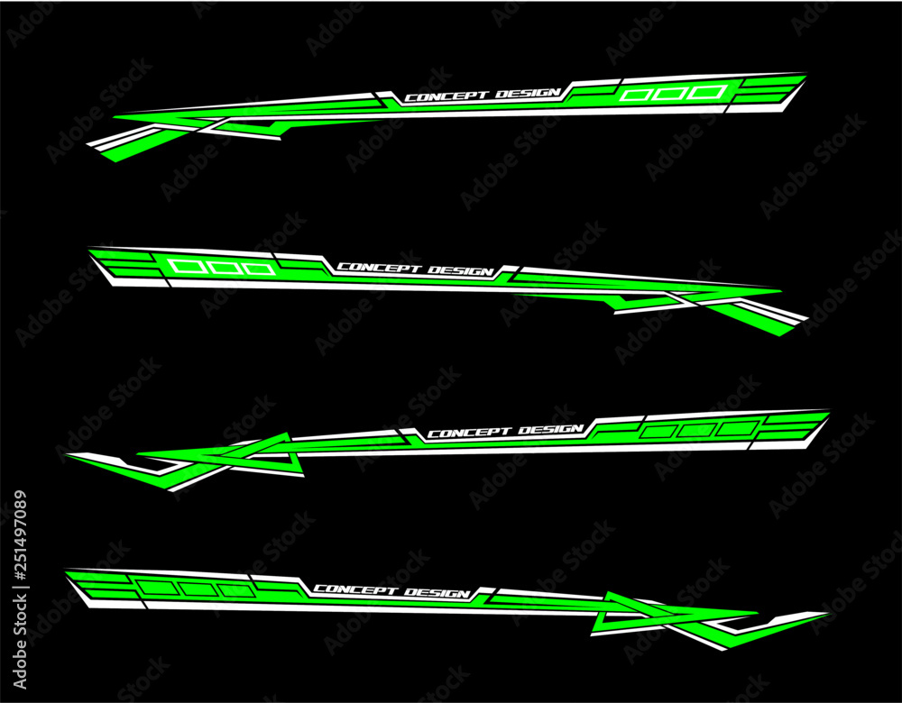 Vinyls sticker set Decals for Car racing truck mini bus modify ...