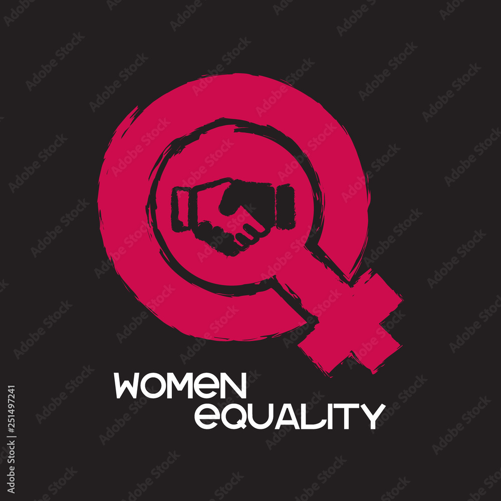women's logo. women's equality logo in commemorating world women's day. women's logo. women's equality logo in commemorating world women's day.