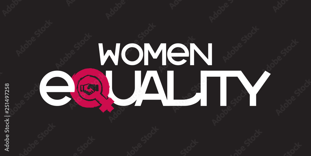 Fototapeta premium women's logo. women's equality logo in commemorating world women's day.